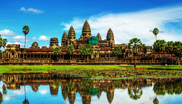 Campuchia có hệ thống kiến trúc đền chùa độc đáo. Ảnh: Internet